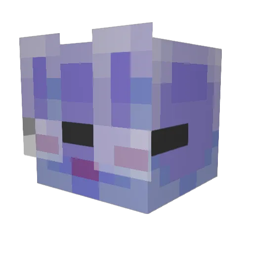 BlurpleBlub Minecraft avatar head, 3D render