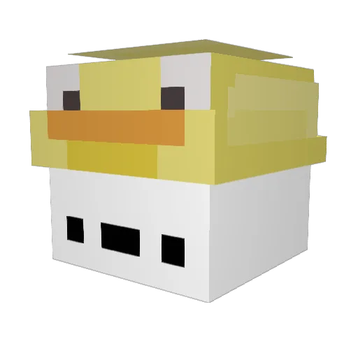Blurpss Minecraft avatar head, 3D render