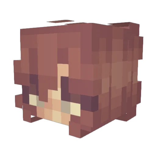 BlurredLexie Minecraft avatar head, 3D render