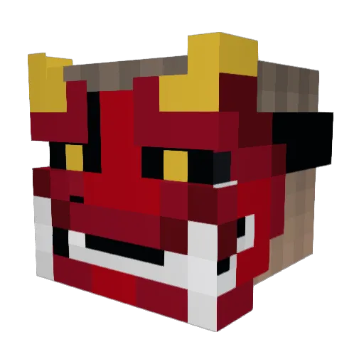 BlurryShade Minecraft avatar head, 3D render