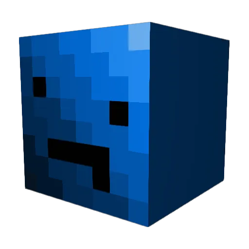 BlurryWords Minecraft avatar head, 3D render