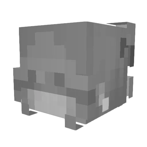 Blurrylives Minecraft avatar head, 3D render