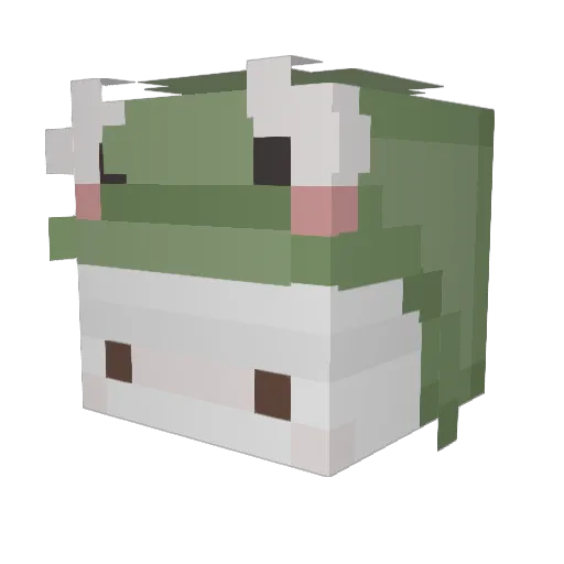 Blushclown5 Minecraft avatar head, 3D render