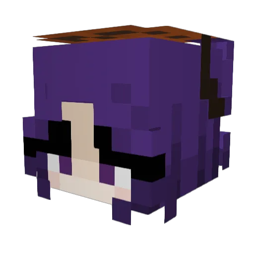 BlushiBerry Minecraft avatar head, 3D render