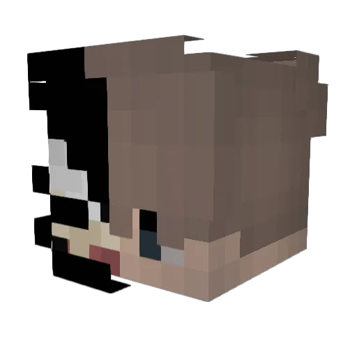 Blutauge Minecraft avatar head, 3D render