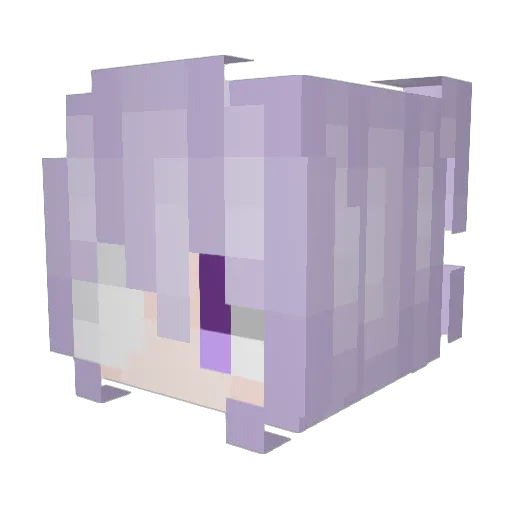 Bluted Minecraft avatar head, 3D render