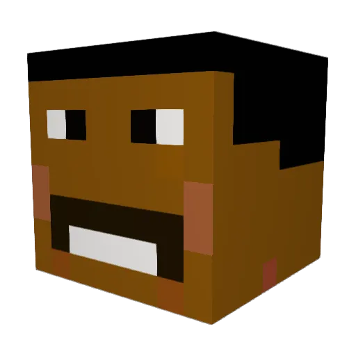 Blutwurstkiller Minecraft avatar head, 3D render