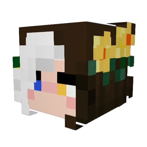 BluuBerrry Minecraft avatar head, 3D render
