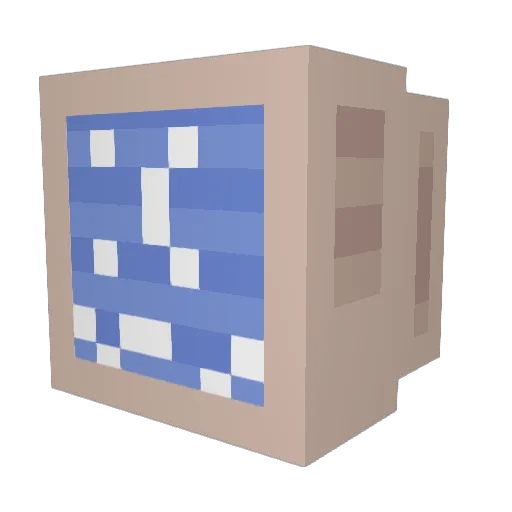 BluuScreen Minecraft avatar head, 3D render