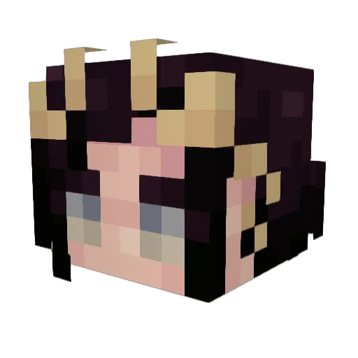 Bluu_Candle Minecraft avatar head, 3D render