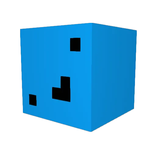 Bluueberi Minecraft avatar head, 3D render