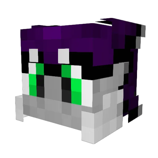 Bluverny Minecraft avatar head, 3D render