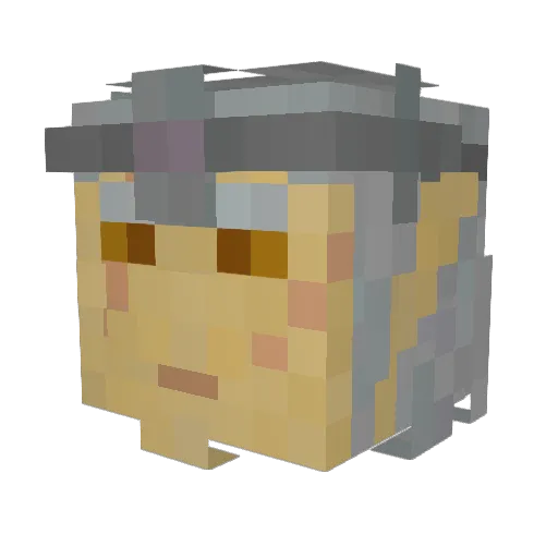 Blux06 Minecraft avatar head, 3D render