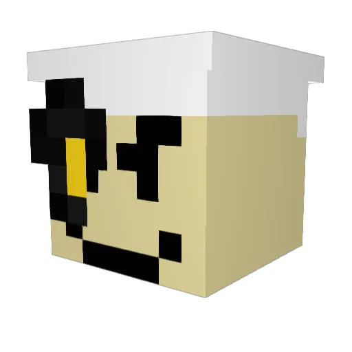 Blux5 Minecraft avatar head, 3D render