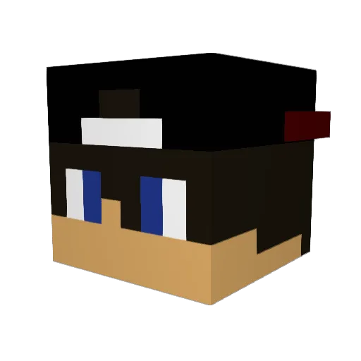 BluxFirxHD Minecraft avatar head, 3D render