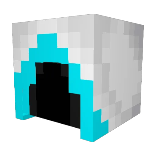 Bluxtyd Minecraft avatar head, 3D render