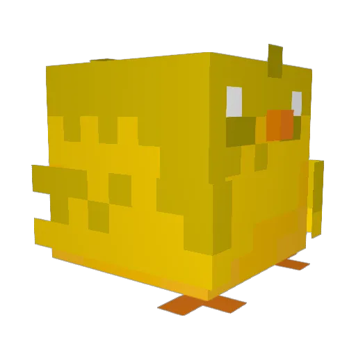 BluyDz Minecraft avatar head, 3D render