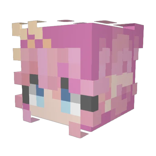 Bluzz_1 Minecraft avatar head, 3D render
