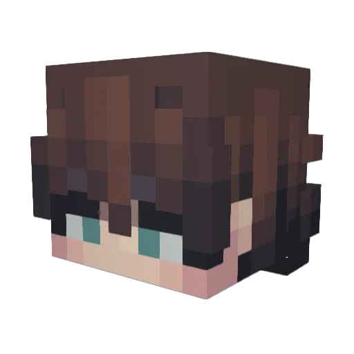 Bluzzle Minecraft avatar head, 3D render