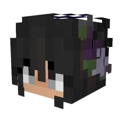 Blvck_Caviar Minecraft avatar head, 3D render
