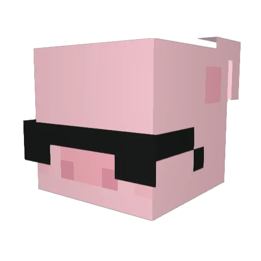 Blvckdex Minecraft avatar head, 3D render