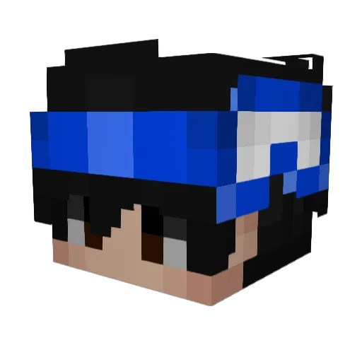 Blweee Minecraft avatar head, 3D render