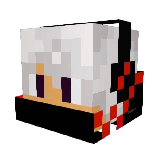 BlxckDemon Minecraft avatar head, 3D render