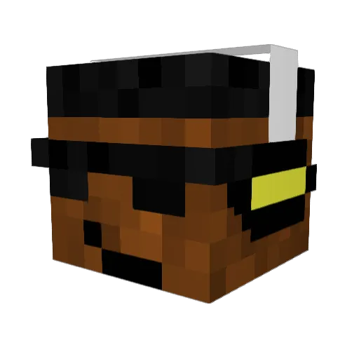 BlxckMasn Minecraft avatar head, 3D render