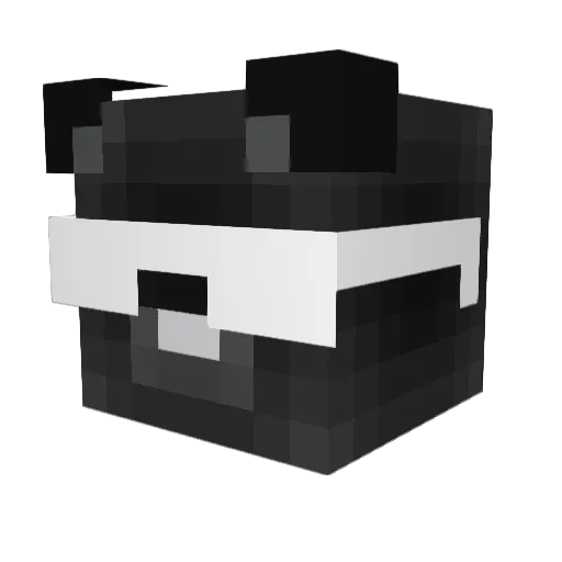 Blxckbeear Minecraft avatar head, 3D render