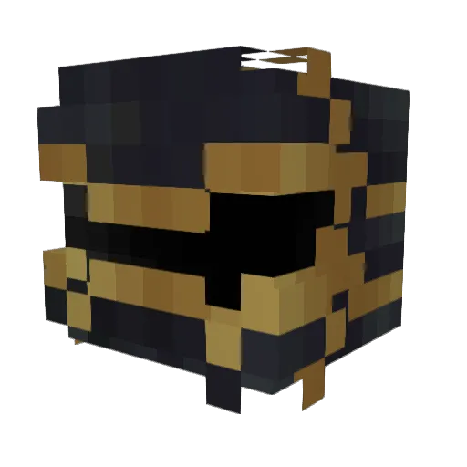 Blxckmen Minecraft avatar head, 3D render
