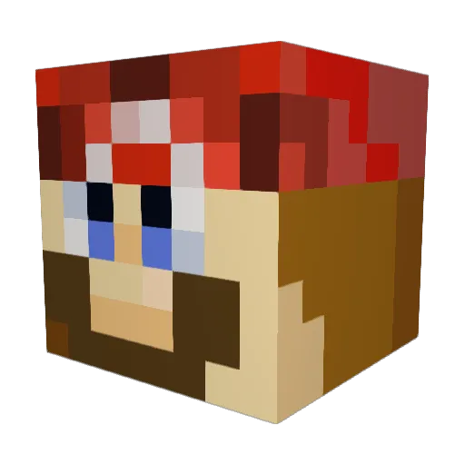 Blxry74 Minecraft avatar head, 3D render