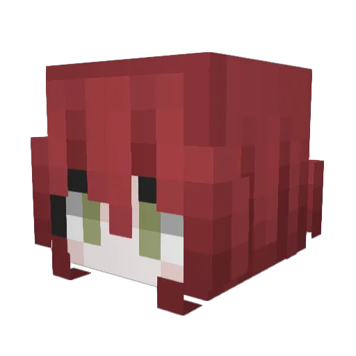 Blxssy Minecraft avatar head, 3D render