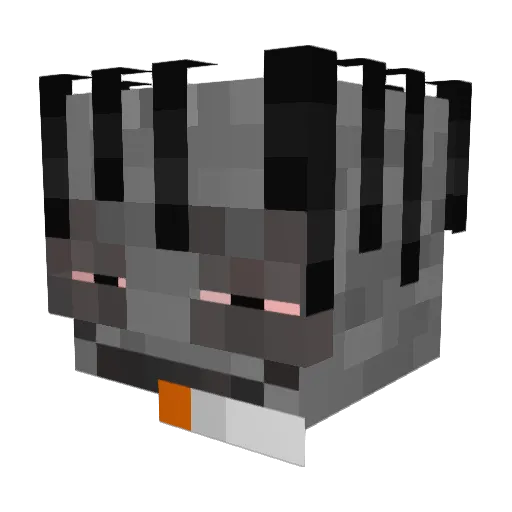 Blxzn Minecraft avatar head, 3D render