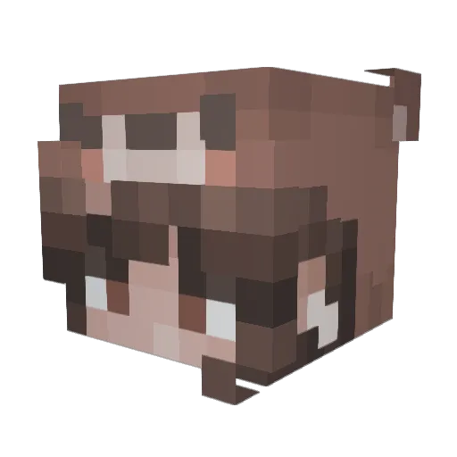 BlyatBell Minecraft avatar head, 3D render