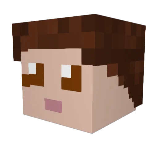 Blyatto Minecraft avatar head, 3D render