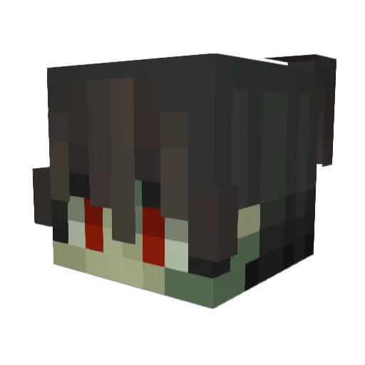 Blyck Minecraft avatar head, 3D render