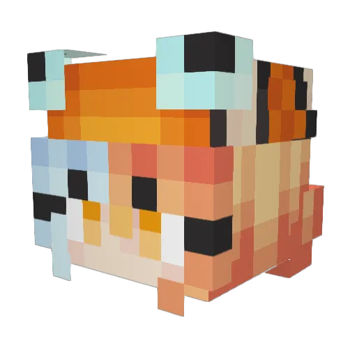 BlytheJube Minecraft avatar head, 3D render