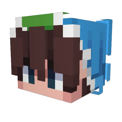 Blyvs Minecraft avatar head, 3D render