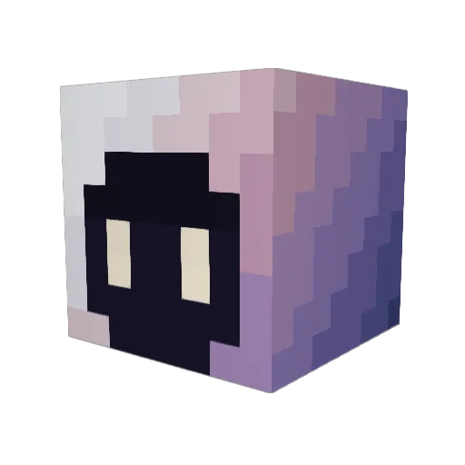 BmYselF Minecraft avatar head, 3D render