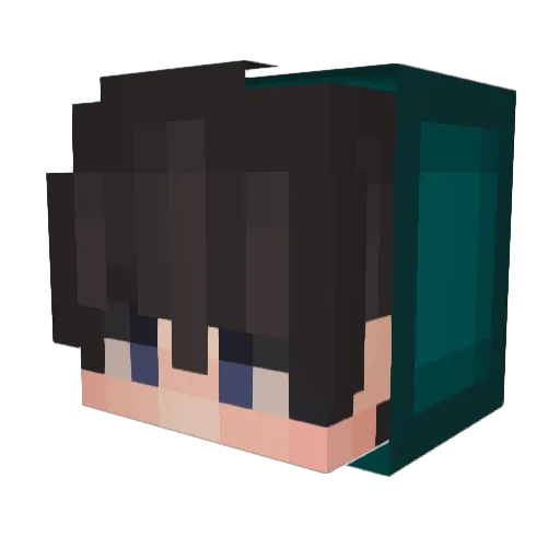 BmZ_ Minecraft avatar head, 3D render