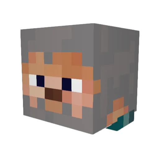Bmanyy Minecraft avatar head, 3D render