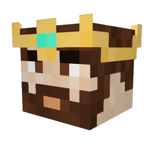 Bmaxup1 Minecraft avatar head, 3D render