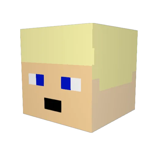Bmiller96 Minecraft avatar head, 3D render