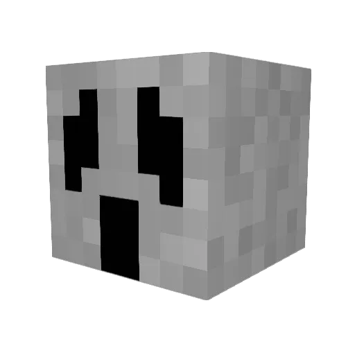 BmoreG Minecraft avatar head, 3D render