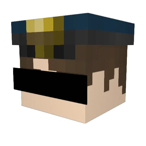 BmwGOAT Minecraft avatar head, 3D render