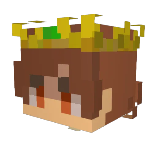 BnactKingdom Minecraft avatar head, 3D render