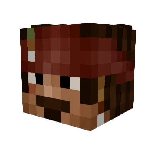 Bnd__ Minecraft avatar head, 3D render