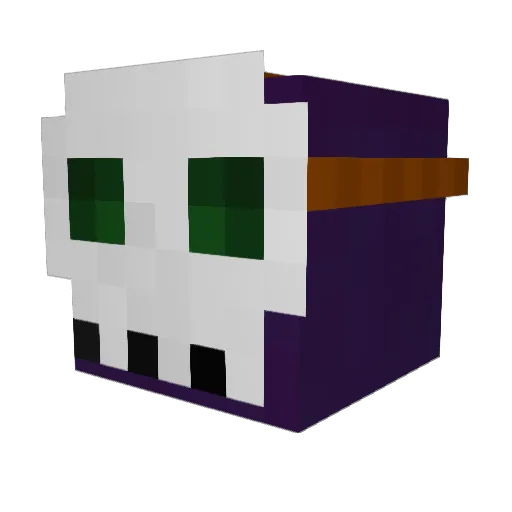 Bneante Minecraft avatar head, 3D render