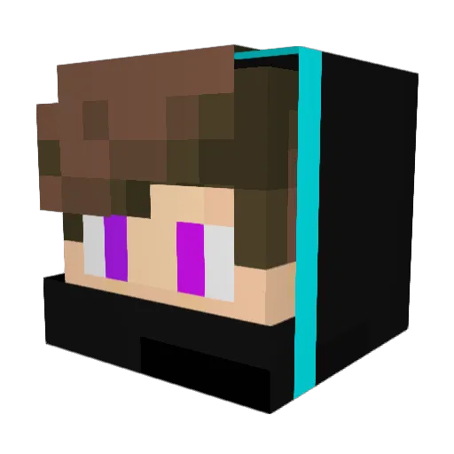 Bnetx Minecraft avatar head, 3D render