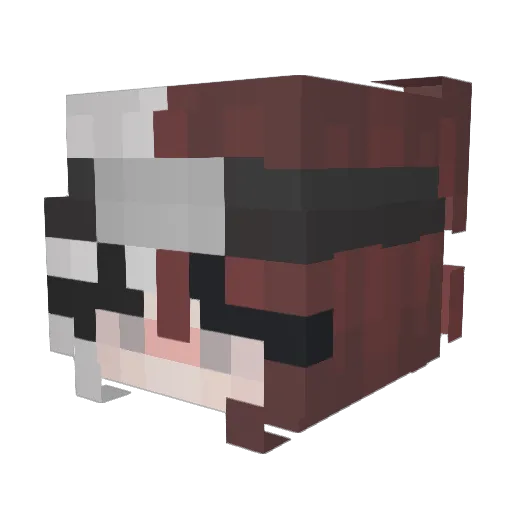 Bnigglet Minecraft avatar head, 3D render